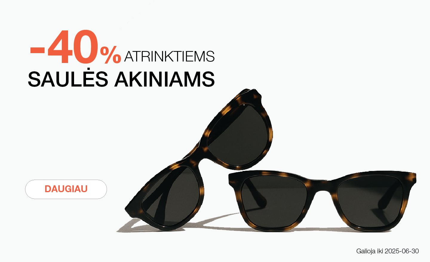 Saulės akiniams -40%